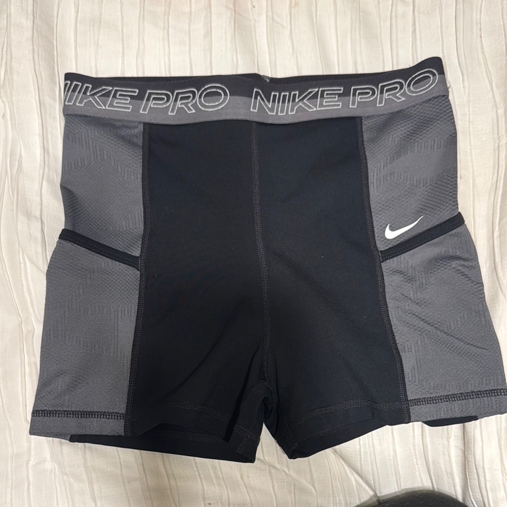 Nike Pro Black and Gray Shorts